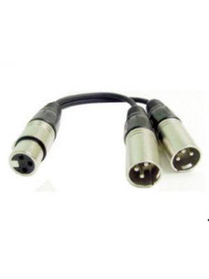 Calrad 10-151 XLR Y Cable w/ 1 Female to Dual Males