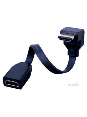 Vanco 233306X Right Angle Super Flex Flat HDMI® High Speed Male to Female Cable