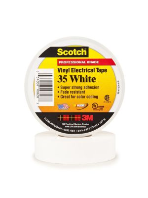 3M 35-3/4-9 Scotch Brand Vinyl Electrical Tape White