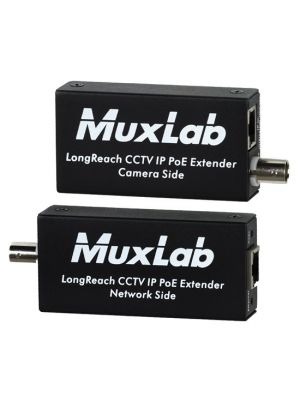 Muxlab 500115 Longreach CCTV IP PoE Extender Kit, 600m