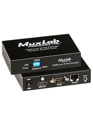 Muxlab 500754-RX HDMI over IP PoE Receiver, Video Wall
