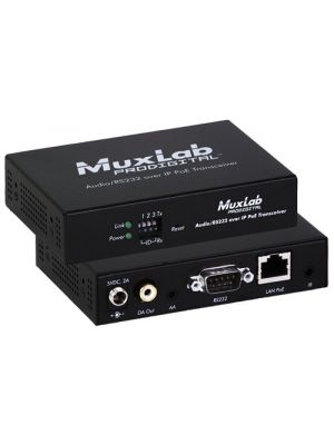 Muxlab 500755 Audio/RS232 over IP PoE Tranceiver