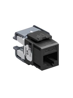 Leviton 6110G-RE6 eXtreme Cat 6A QuickPort Jack, Channel-Rated, Black