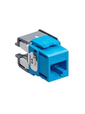 Leviton 6110G-RL6 eXtreme Cat 6A QuickPort Jack, Channel-Rated, Blue
