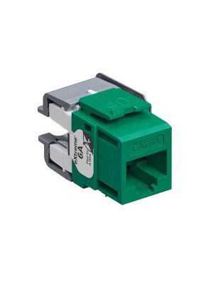 Leviton 6110G-RV6 eXtreme Cat 6A QuickPort Jack, Channel-Rated, Green