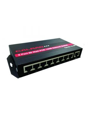 Calrad 72-208 8 Port, 60 Watt PoE 100Mb Network Switch (Plug & Play)