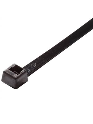 PacPro AR-08-18-0-C Miniature Cable Ties, 18 lb, 8 inch, UV Black (100 Pack)