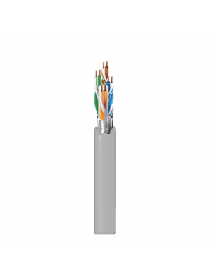 Belden 2412FS Category 6+ Enhanced Cable, 23 AWG, 4 Pair, F/UTP, CMR GRAY (1K REEL)