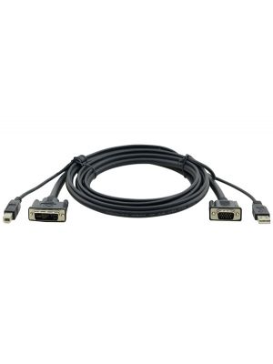 Kramer C–KVM/3–6 KVM Cable VGA to DVI–A and USB (A–B) (6 FT)
