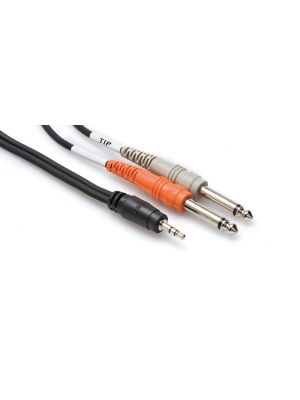 Hosa CMP-159 3.5mm Stereo to Dual 1/4 Inch Mono Audio Cable (10 FT)