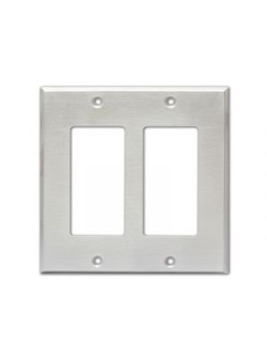Radio Design Labs CP-2S Stainless Steel Double Gang Wall Plate
