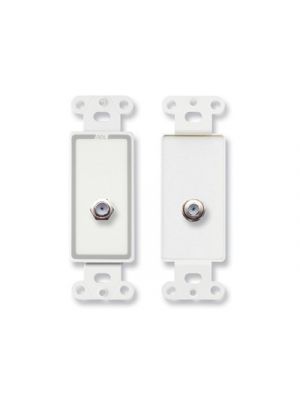 Radio Design Labs D-F White Double Type F Jack on Decora® Wall Plate