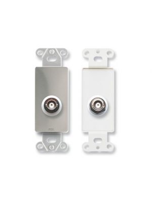 Radio Design Labs DS-BNC/D Insulated Double BNC Jack on Decora® Stainless Steel Wall Plate