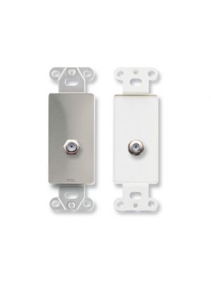 Radio Design Labs DS-F Double Type F Jack on Decora Stainless Steel Wall Plate