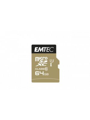 EMTEC ECMSDM64GXC10GP microSD UHS-I U1 Elite Gold 64GB microSD Card