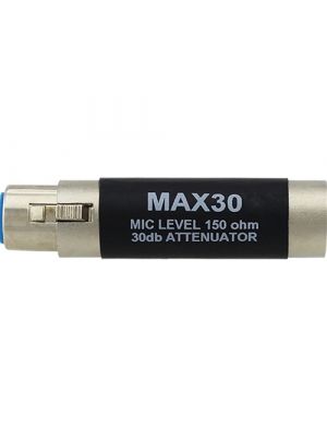 RapcoHorizon MAX30 30db Attenuator Microphone Adapter (XLRF/XLRM)