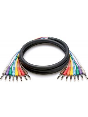 Hosa CSS-803 Patch Cord 8-Channel 1/4 Stereo Male/Male Snake (10 FT)