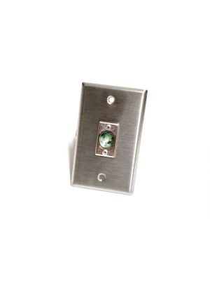 RapcoHorizon SP-1D3M Stainless Steel Wall Plate w/ One XLR Male Connector