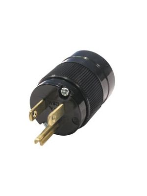 Marinco 5266BL 15 Amp Male In-Line 3-Wire Plug - Black