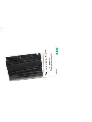 NTE Electronics 47-20006-BK Heat Shrink 3/64 In Dia Thin Wall Black 6 In Length 
