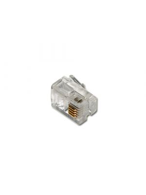 Pan Pacific PT-064RS RJ11 Modular Plugs for Round Cable - (pack of 100)