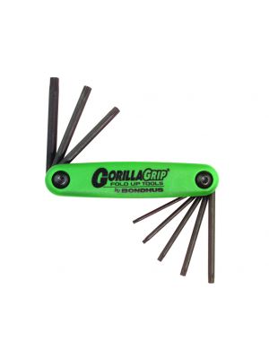 Wiha 12632 Bondhus Gorilla Grip Fold Up Torx Tool Set (T6-T25)