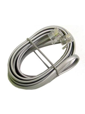 Calrad 70-416 Straight Modular Line Cord (Silver)
