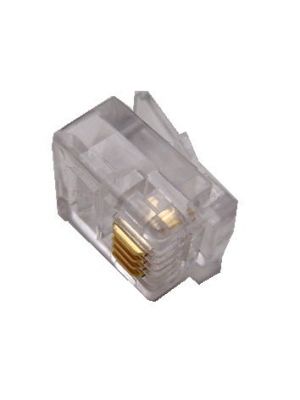 Calrad 70-499-50 6 Pin Modular Plug RJ12 Type (50 Pack)