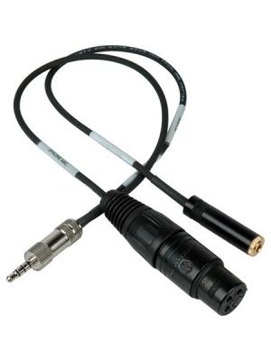 Sescom IPHONE-MIC-1 iPhone / iPod / iPad TRRS to XLR Mic & 3.5mm Monitoring Jack Cable - 1 Foot