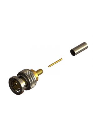 Coax Connectors Ltd 10-005-D126-EF1 Ultra HD 12G BNC Straight Crimp/Crimp Plug True 75 Ohm for 4855R/1855A