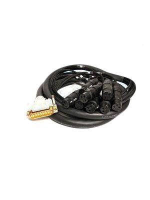 NoShorts DB25 Male to XLR-Female 8Ch Digital Snake Cable (6 FT)