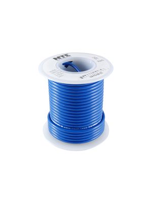 NTE Electronics WH18-06-100 18AWG Stranded Blue Hook-Up Wire (100FT)