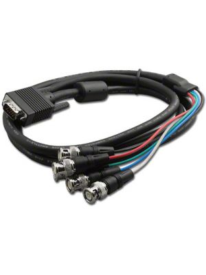 Pan Pacific S-H15M5BNC-6 VGA HD15 Male to 5 BNC Male Adapter Cable - 6 Feet