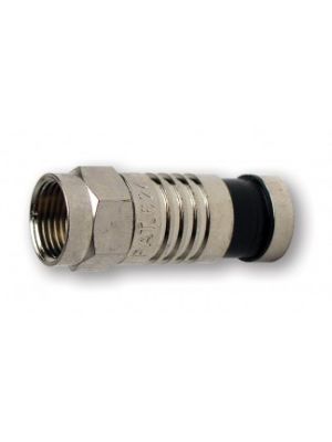 Platinum Tools 18007 F-Type RG6 Nickel SealSmart Coaxial Compression Connectors (pack of 10) 