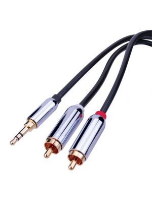 Vanco PRCA35MM06 Premium 3.5 mm to Dual RCA Stereo Cables (6 FT)