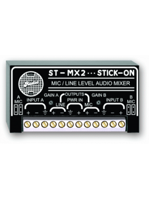 Radio Design Labs ST-MX2 2 Channel Audio Mixer - Microphone or Line Input and Output