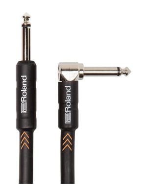 Roland RIC-B15A Black Series Straight to Right-Angle 1/4-Inch Instrument Cable (15 FT)