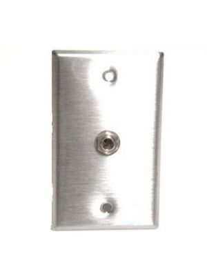 RapcoHorizon SP-112B Stainless Steel Wall Plate w/ One Stereo 1/4 inch Jack 