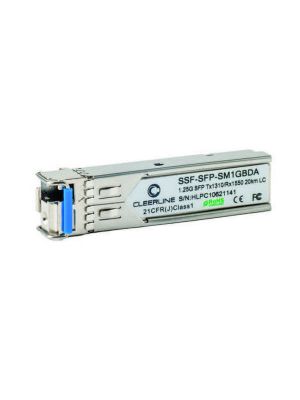 Cleerline SSF-SFP-SM1GBDA 1.25G SFP transceiver BiDi T:1310/R:1550nm, 20Km max reach, w/DDM