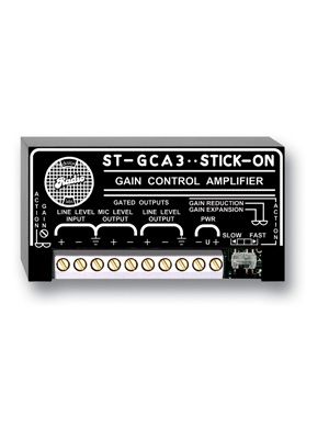 The ST-GCA3 constantly adjusts for changes in input levels, bringing up low levels, and reducing gain for high levels. The audio level is constantly adjusted to maintain the correct output. The AGC adjustment rate is switch-selectable. Making audio levels