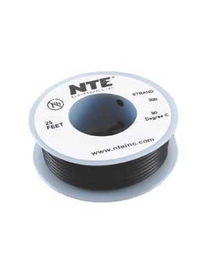 NTE WH18-01-25 Hook Up Wire Stranded Wire 300V 18AWG 25ft Brown 