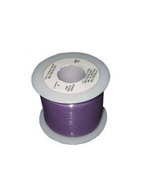 NTE Electronics WH18-07-100 18AWG Stranded Violet Hook-Up Wire (100FT)