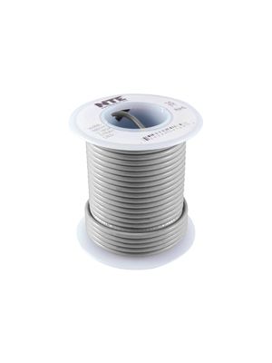 NTE Electronics WH22-08-100 22AWG Stranded Gray Hook-Up Wire (100FT)