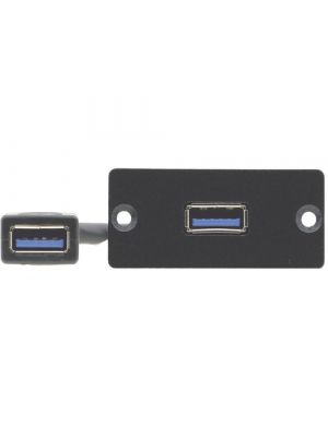 Kramer WU3-AA USB 3.0 (A/A) Wall Plate Insert (Black)