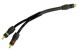 Calrad 35-530 Hi-Res RCA Female to 2 RCA Male Y-Cable (6 IN)