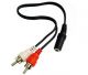 Calrad 35-558-6 3.5mm Stereo Female to Stereo RCA Male Y-Cable (6 IN)