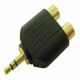Calrad 35-586G 3.5mm Stereo Plug to Dual RCA Jacks Gold Plated 