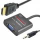 Calrad 40-284A HDMI to VGA Video and Audio Converter Cable