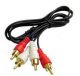 Calrad 55-1010G Gold Plated RCA Male to Male Stereo Cable (3 FT)