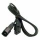 Calrad 55-783 3-Prong Male to IEC Female AC Adapter Cable, 18 Awg (6 FT)